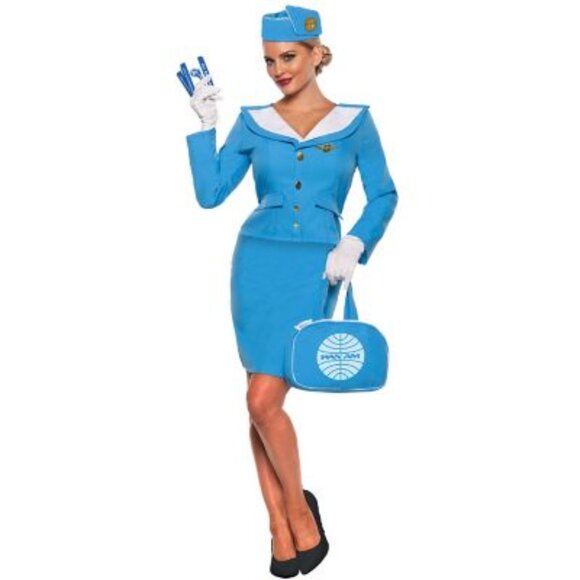 UNDERWRAPS Officially Licensed Pan Am Stewardess Costume Adult XL - Picture 1 of 2